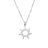 Rising Sun Halskette mit einer Sonne in silber von Lymaja